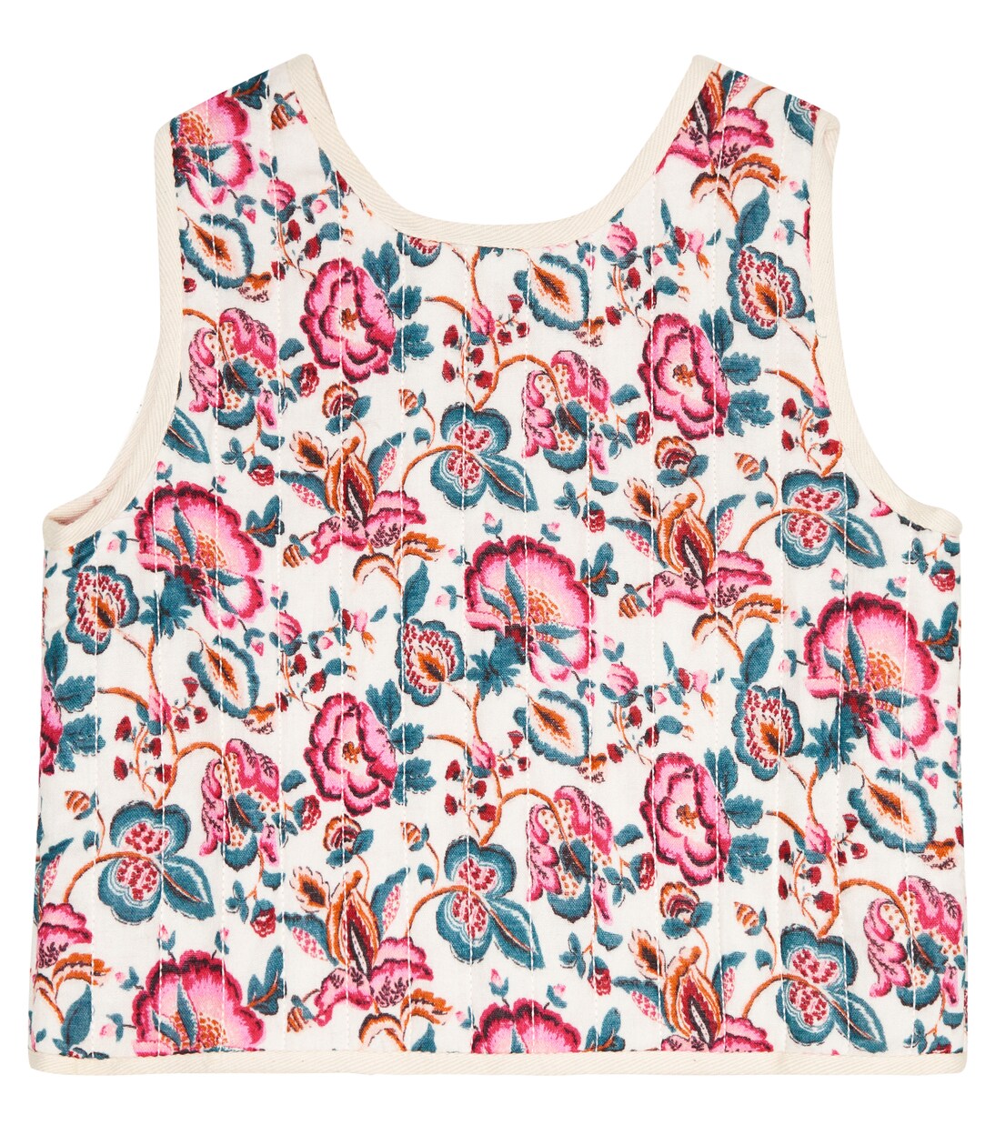 Gilet matelassé Oznale à fleurs | Louise Misha