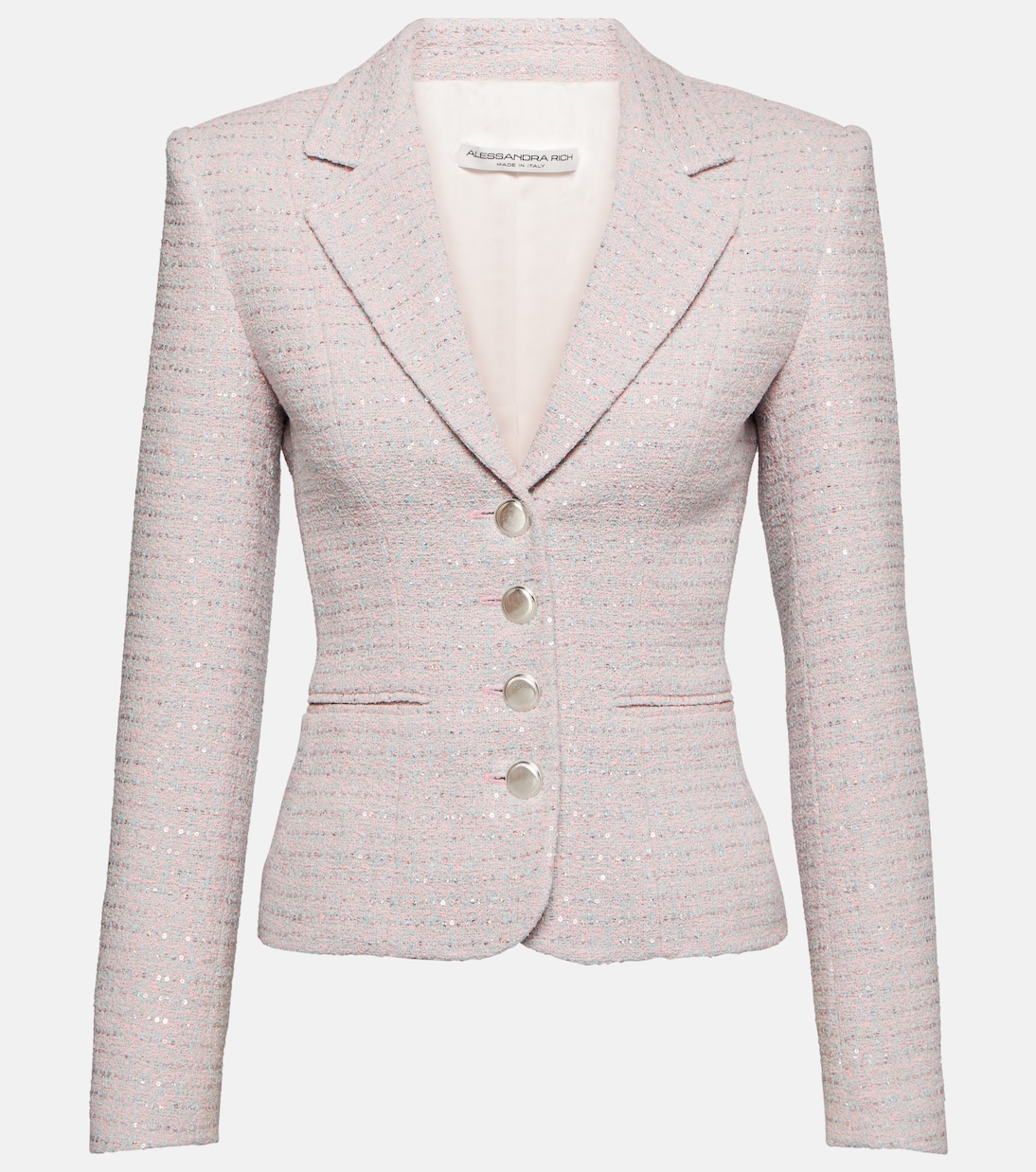 Sequined single-breasted tweed blazer | Alessandra Rich