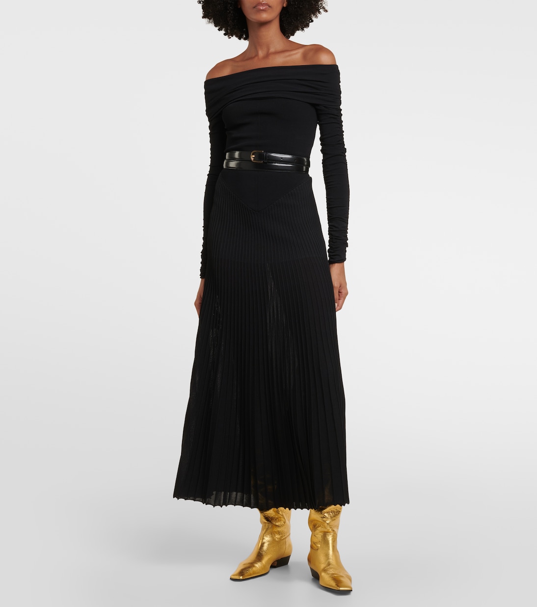 Stivali Marfa in pelle metallizzata | Khaite