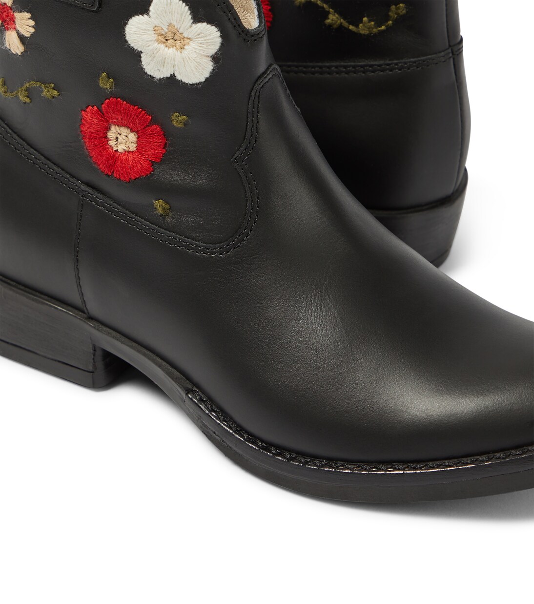 Embroidered leather ankle boots | Il Gufo