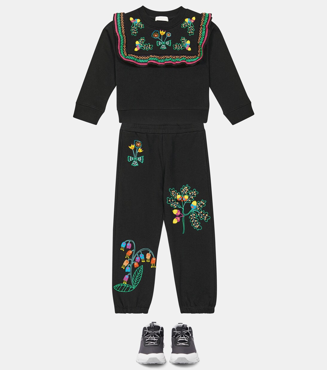 Embroidered sweatshirt and sweatpants set | Stella McCartney Kids