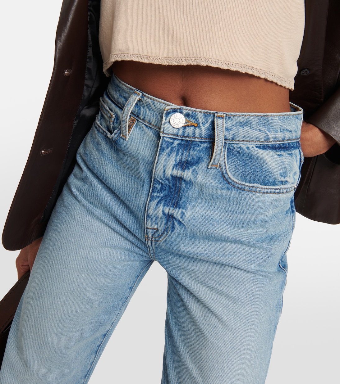 High-Rise Wide-Leg Jeans Le Jane | Frame