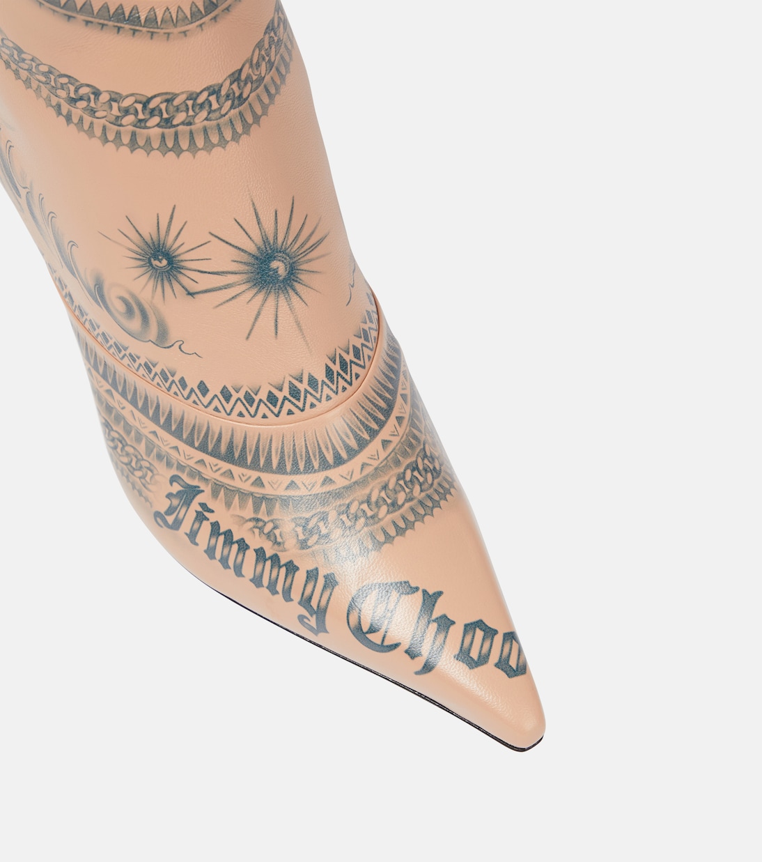 X Jean Paul Gaultier Overknee-Stiefel Tattoo aus Leder | Jimmy Choo