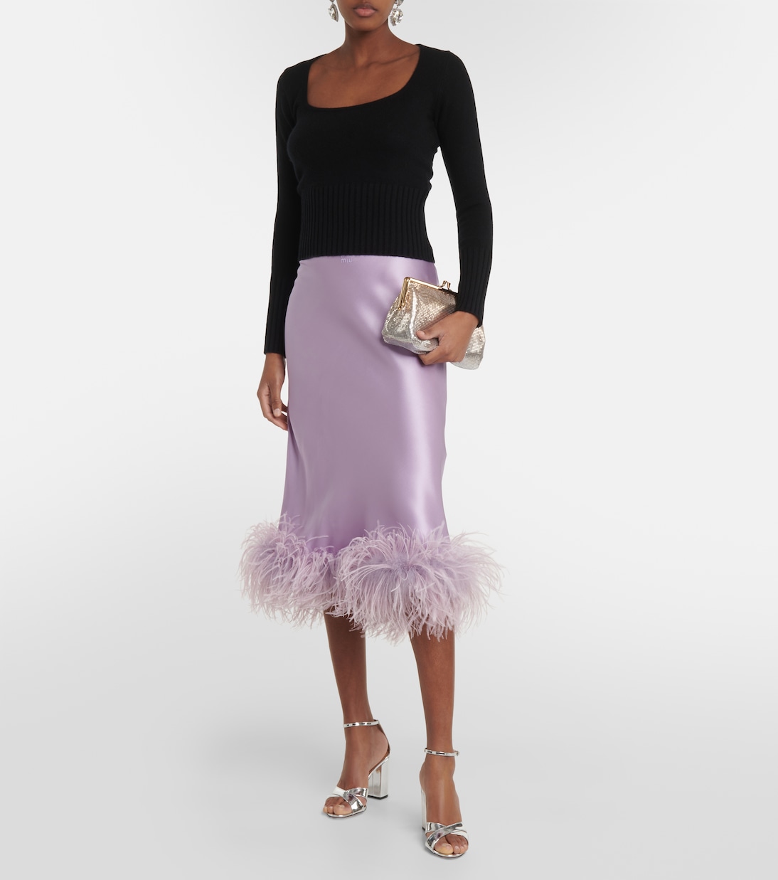 Sandalen Divine 85 aus Metallic-Leder | Aquazzura