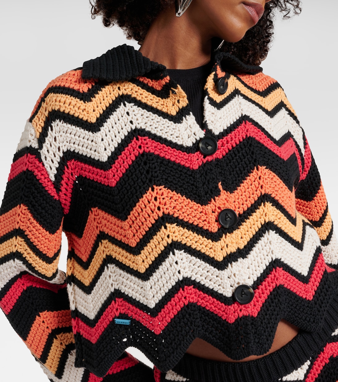 Cardigan Kaleidoscopic Chevron | Alanui
