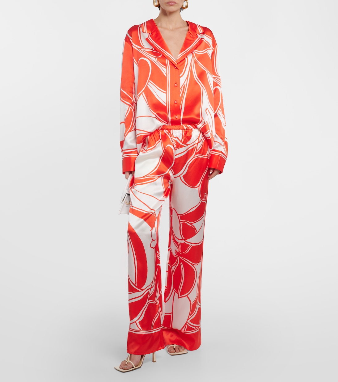 Weite Hose Ramona aus Seidensatin | SIR