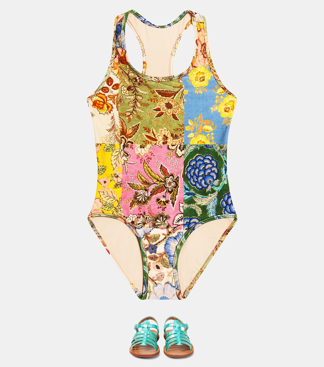 Junie floral racerback swimsuit  | Zimmermann Kids