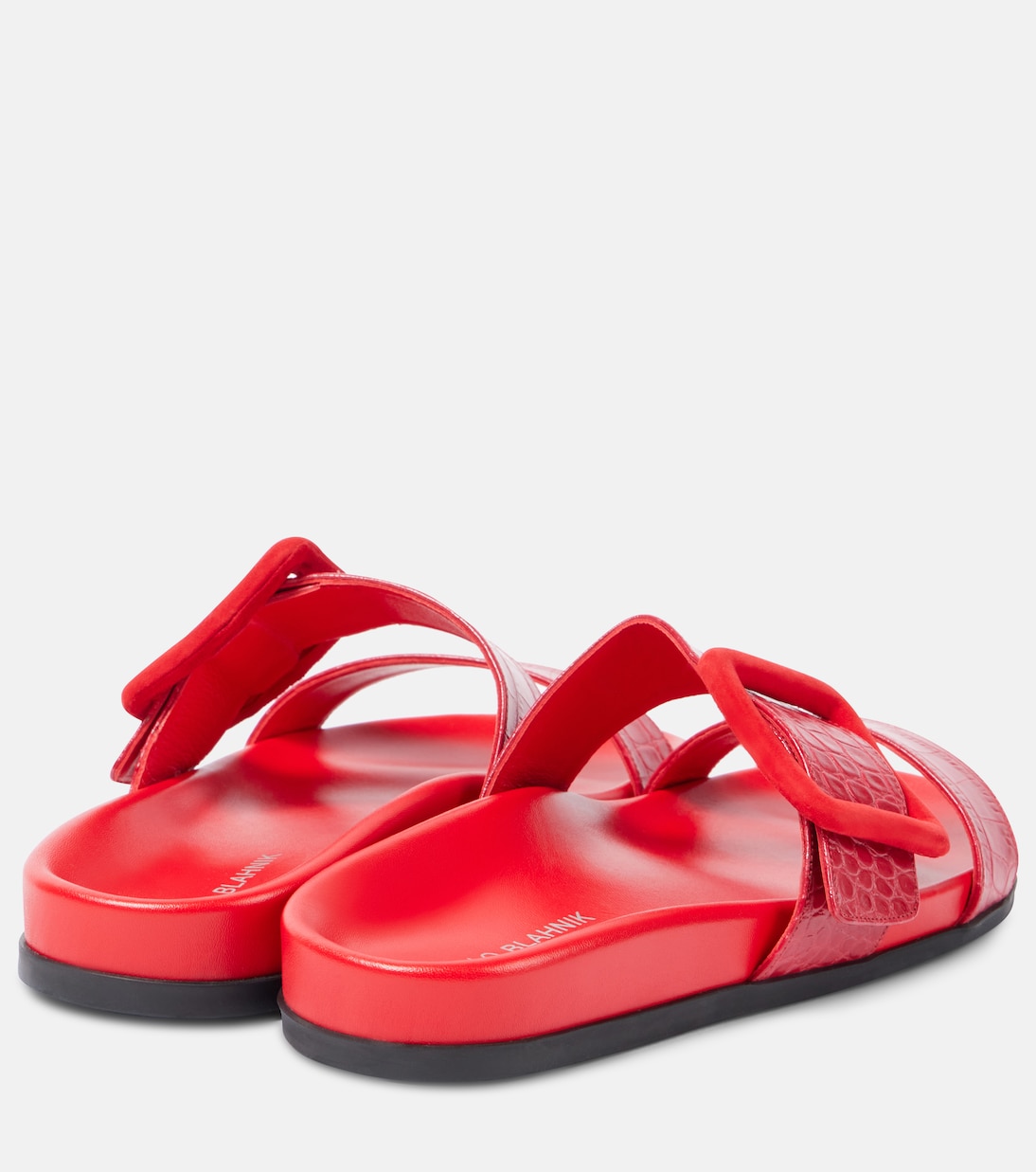 Mayfu croc-effect leather sandals | Manolo Blahnik