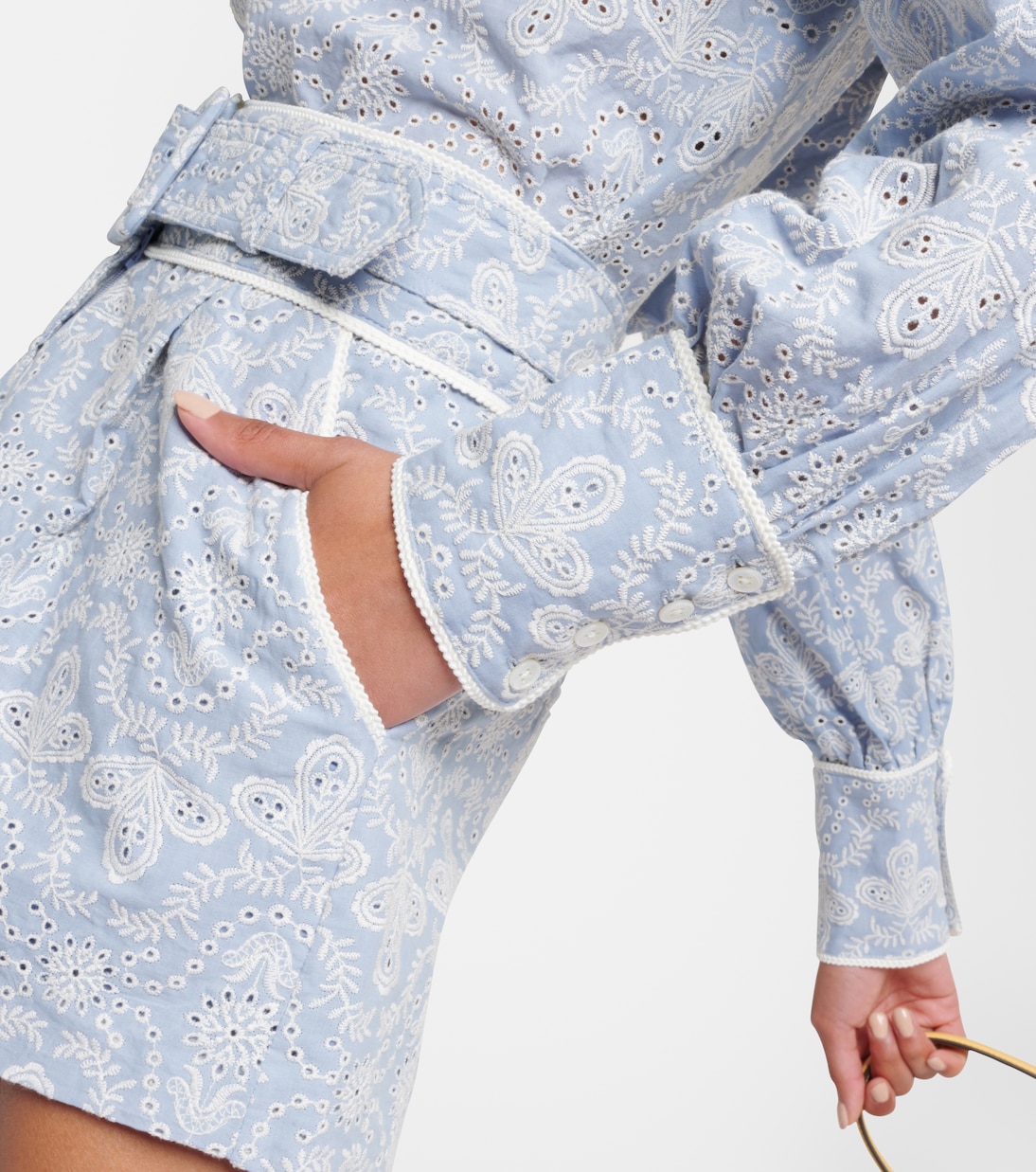 High-Rise Shorts Hobbes aus Baumwolle | Veronica Beard