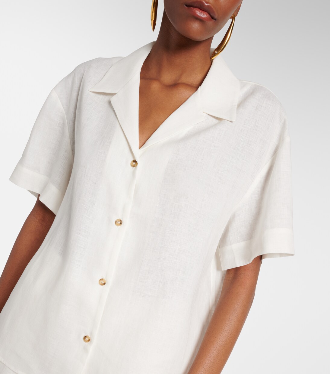 Prague linen bowling shirt | Asceno