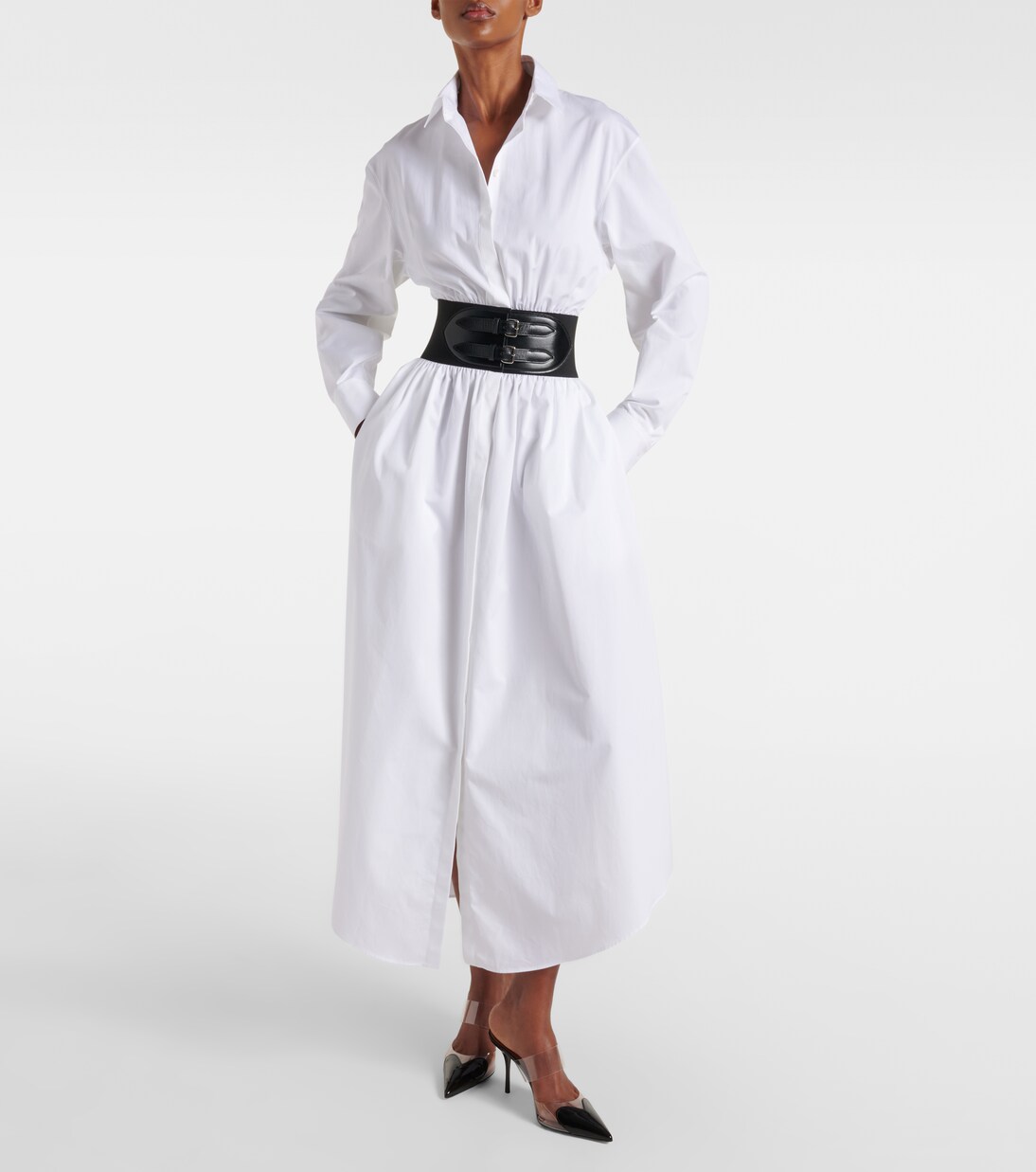 Hemdblusenkleid aus Baumwollpopeline | Alaïa