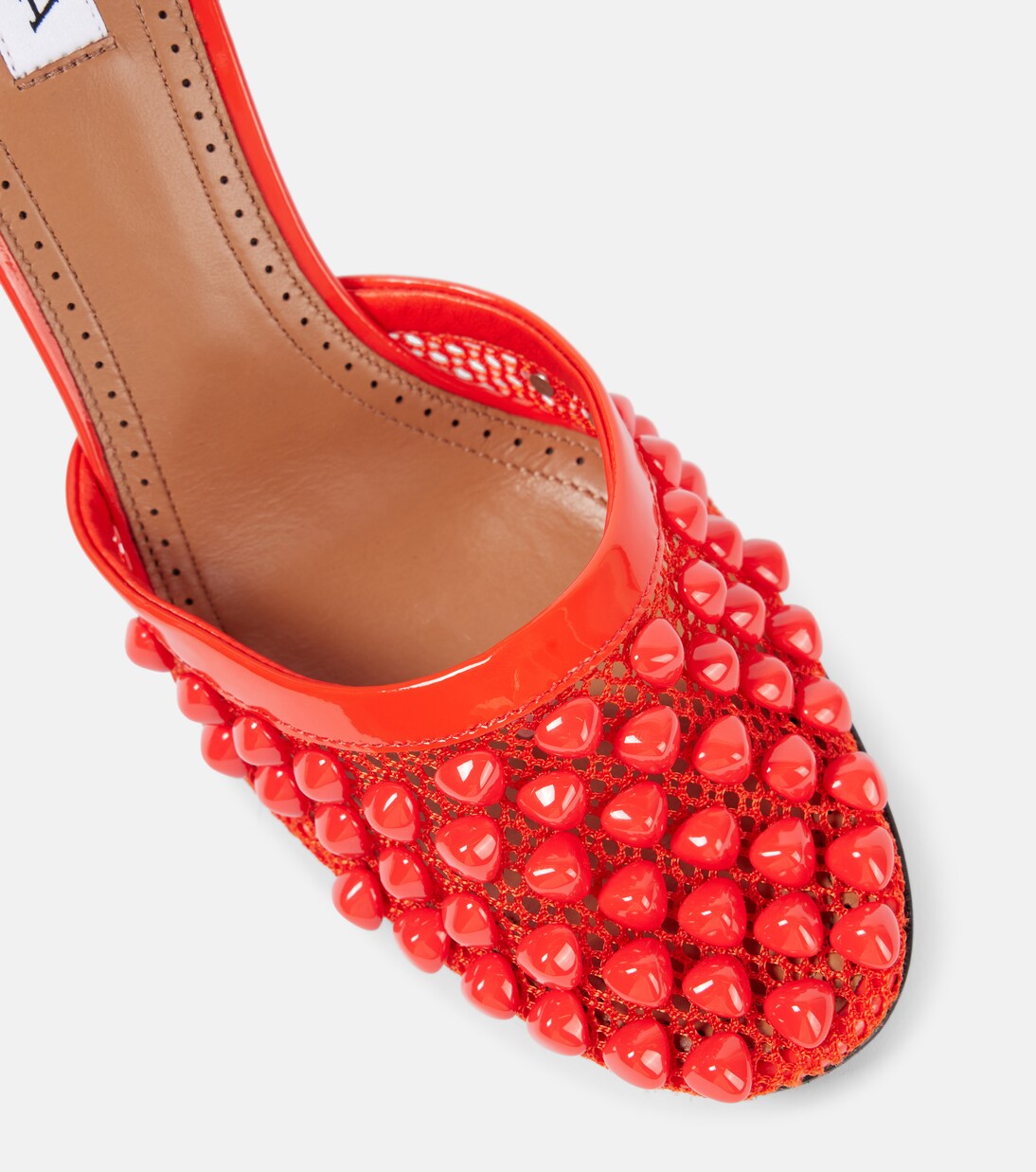 Escarpins en cuir et résille | Alaïa