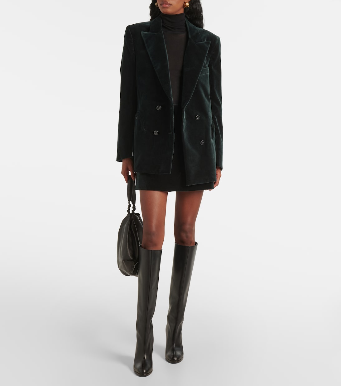 Jealousy cotton velvet miniskirt | Blazé Milano