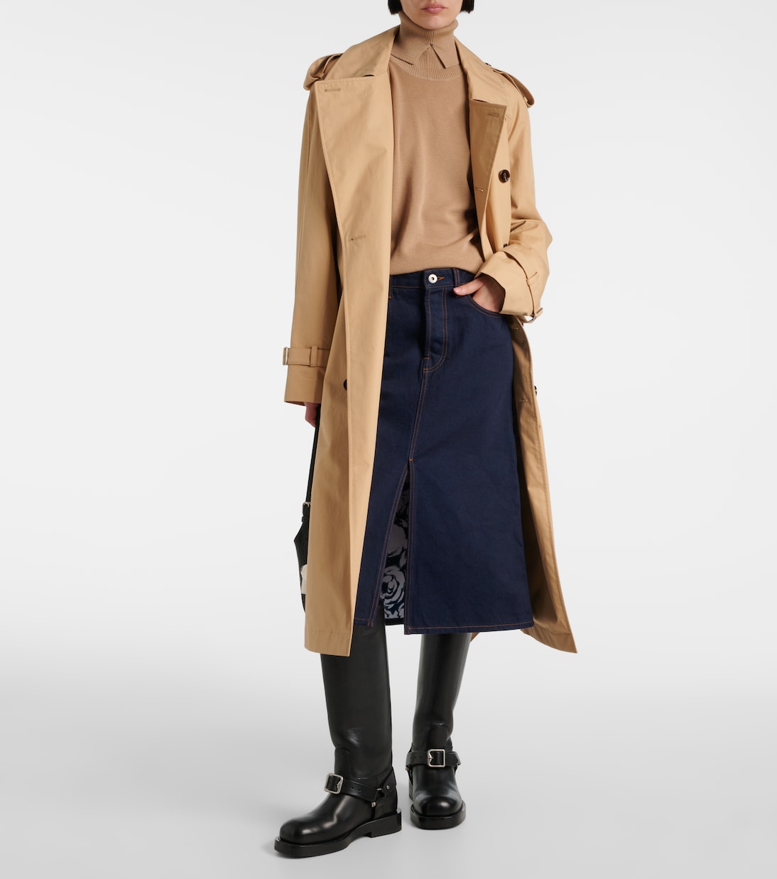 Top de cuello alto de lana | Burberry