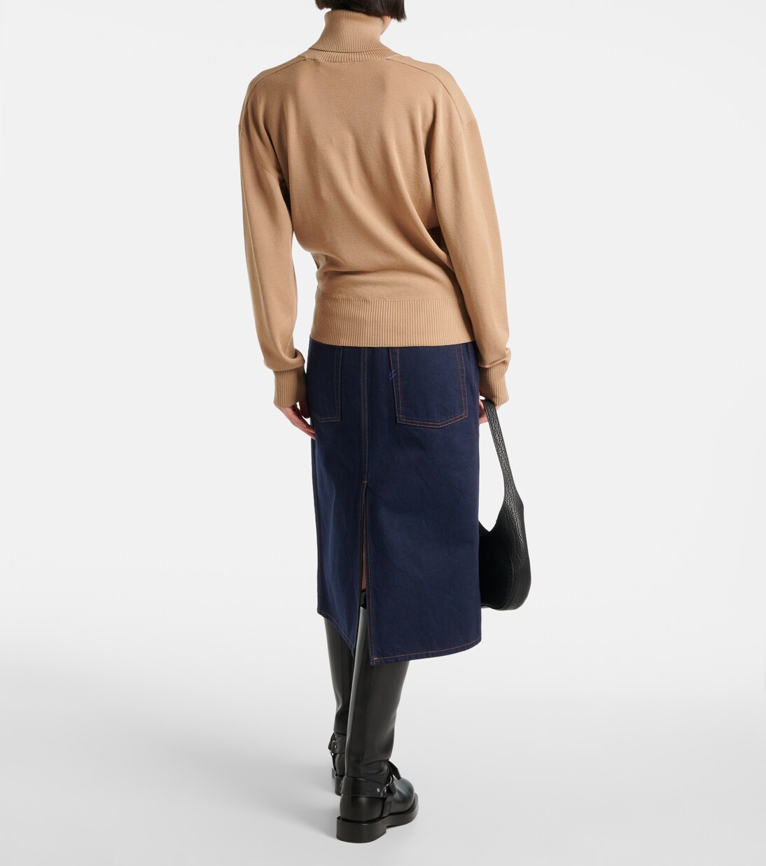 Top de cuello alto de lana | Burberry