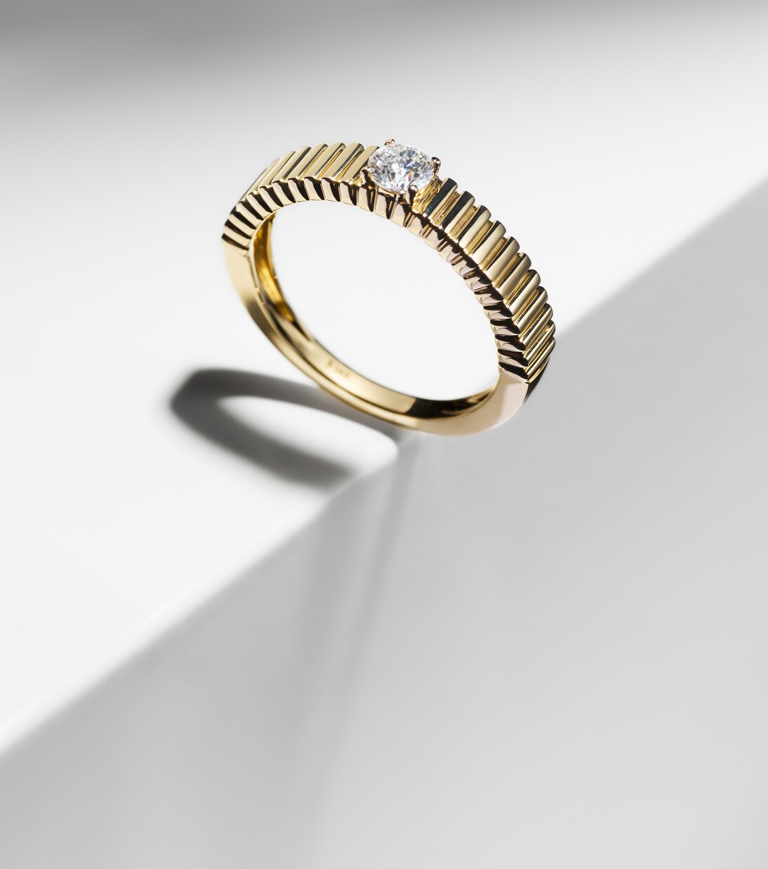 Cher 14kt gold ring with diamonds | Stone and Strand