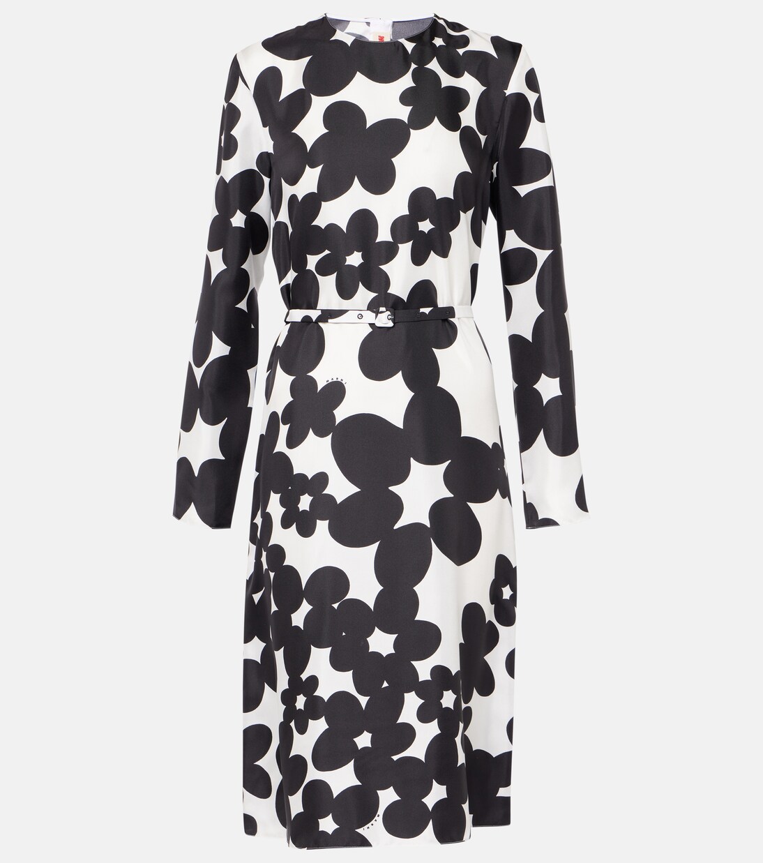 Robe midi imprimée en soie | Marni