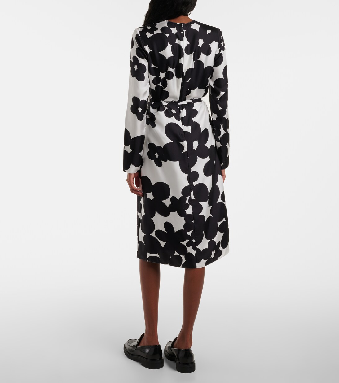 Robe midi imprimée en soie | Marni