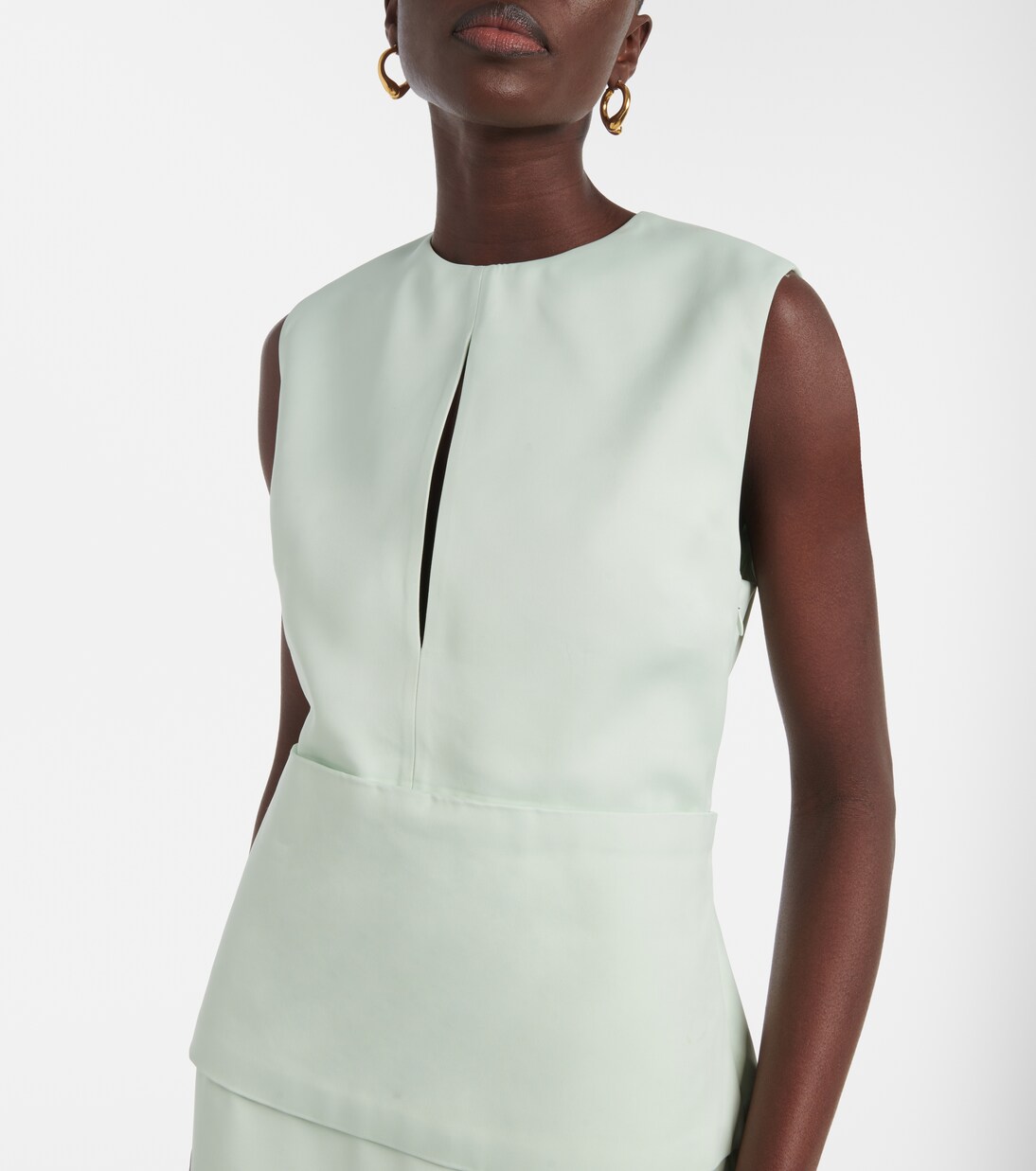 Cutout satin midi dress | Jil Sander