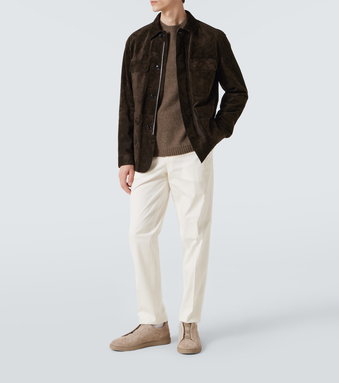 Triple Stitch suede slip-on sneakers | Zegna