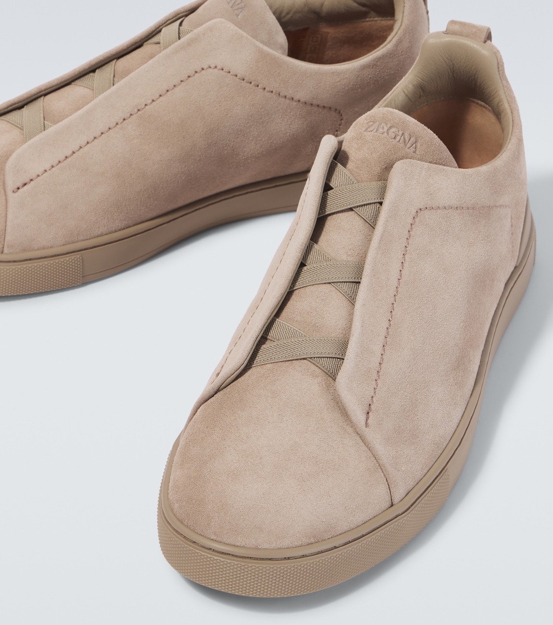 Triple Stitch suede slip-on sneakers | Zegna