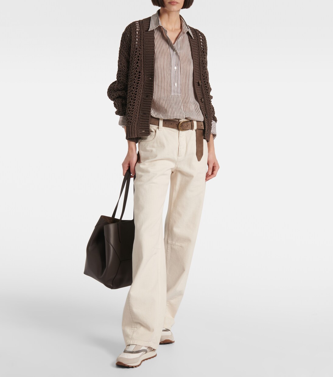 Sneakers Monili mit Leder | Brunello Cucinelli