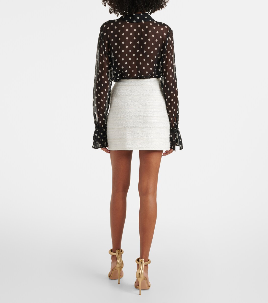 Minirock aus Denim und Tweed | Nina Ricci