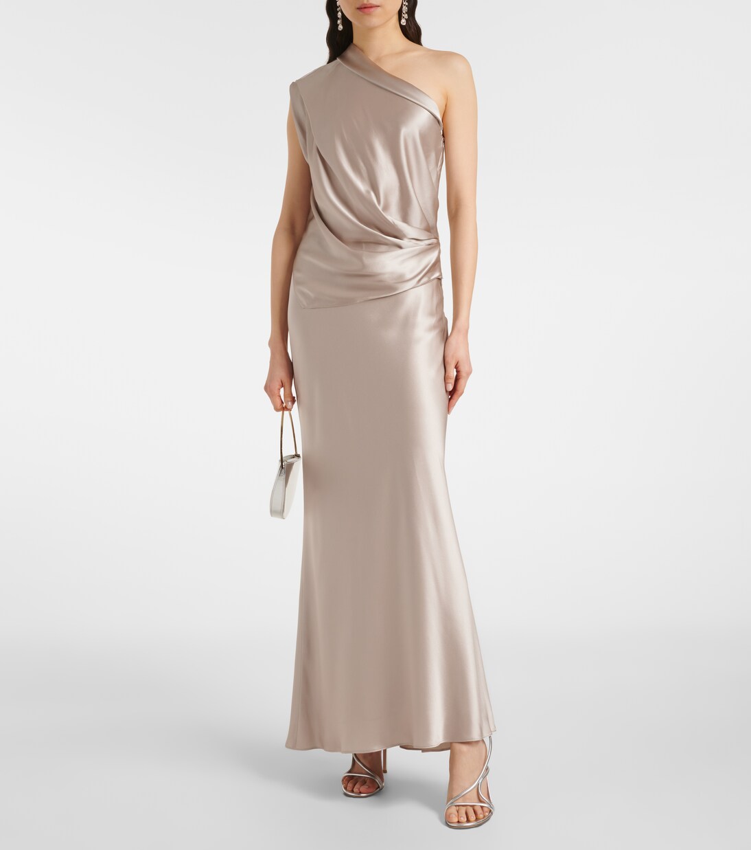 One-Shoulder-Top aus Seidensatin | The Sei