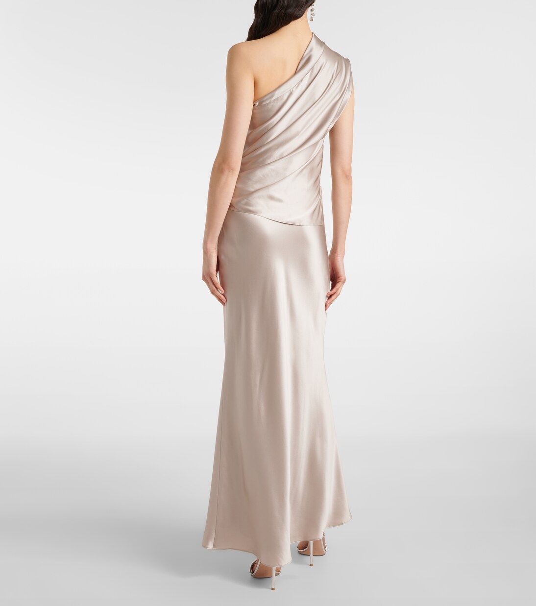 One-Shoulder-Top aus Seidensatin | The Sei