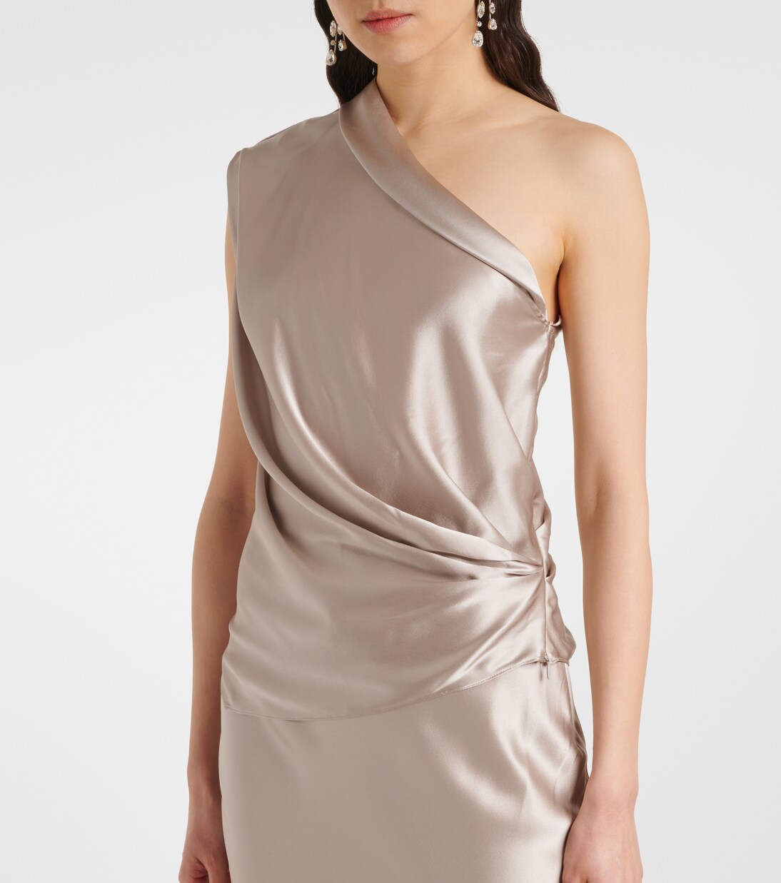 One-Shoulder-Top aus Seidensatin | The Sei