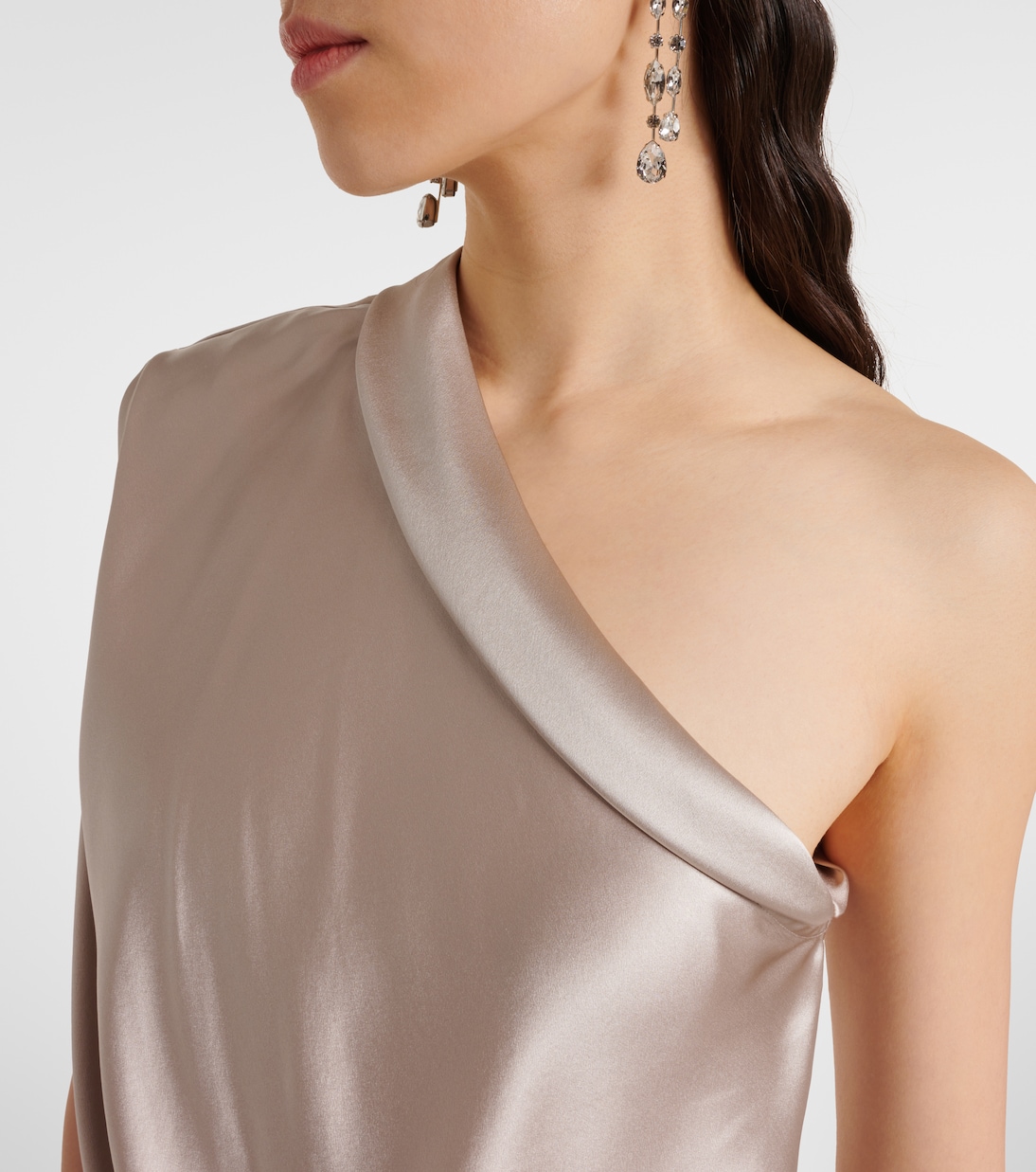 One-Shoulder-Top aus Seidensatin | The Sei