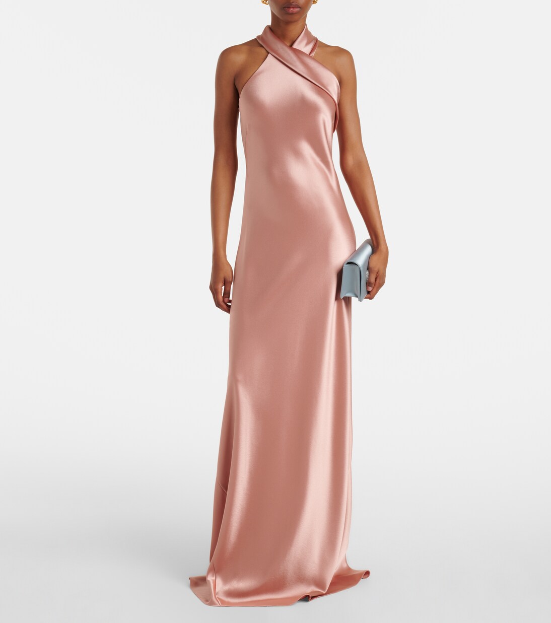 Robe longue Pandora en satin  | Galvan