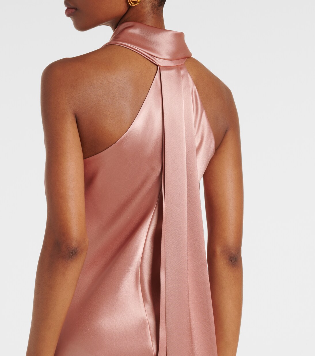 Robe longue Pandora en satin  | Galvan