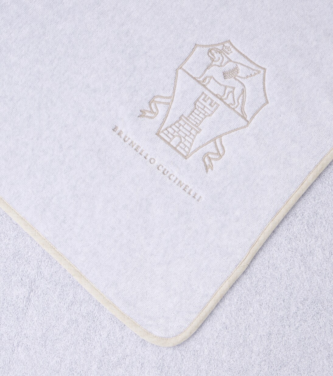 Embroidered cotton terry towel | Brunello Cucinelli