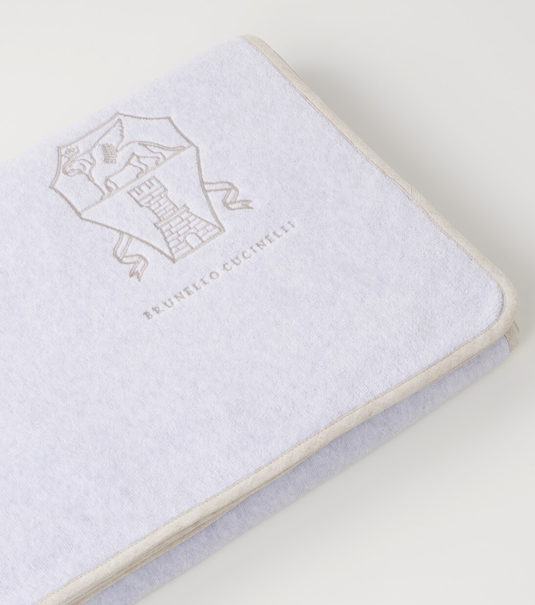 Embroidered cotton terry towel | Brunello Cucinelli