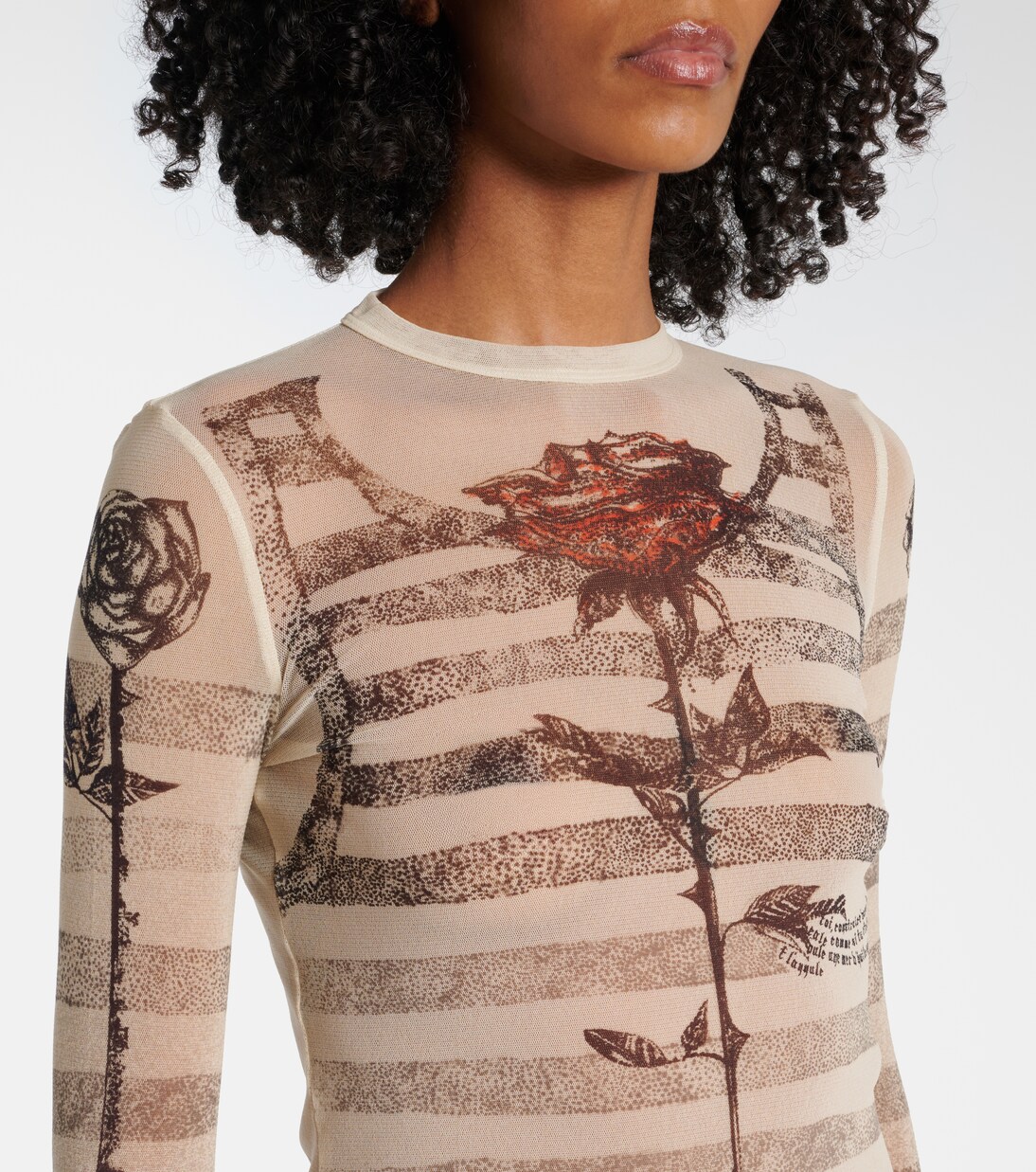 Robe longue Trompe l’œil en résille | Jean Paul Gaultier