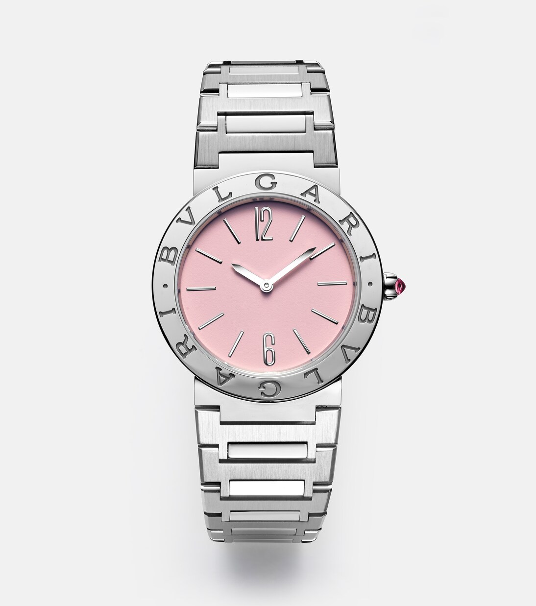 Bvlgari Bvlgari 33mm stainless steel watch with rubellite | Bvlgari