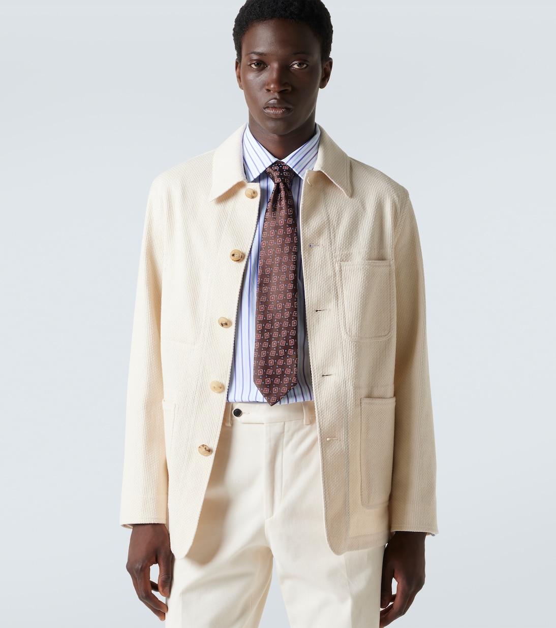 Silk jacquard tie | Charvet