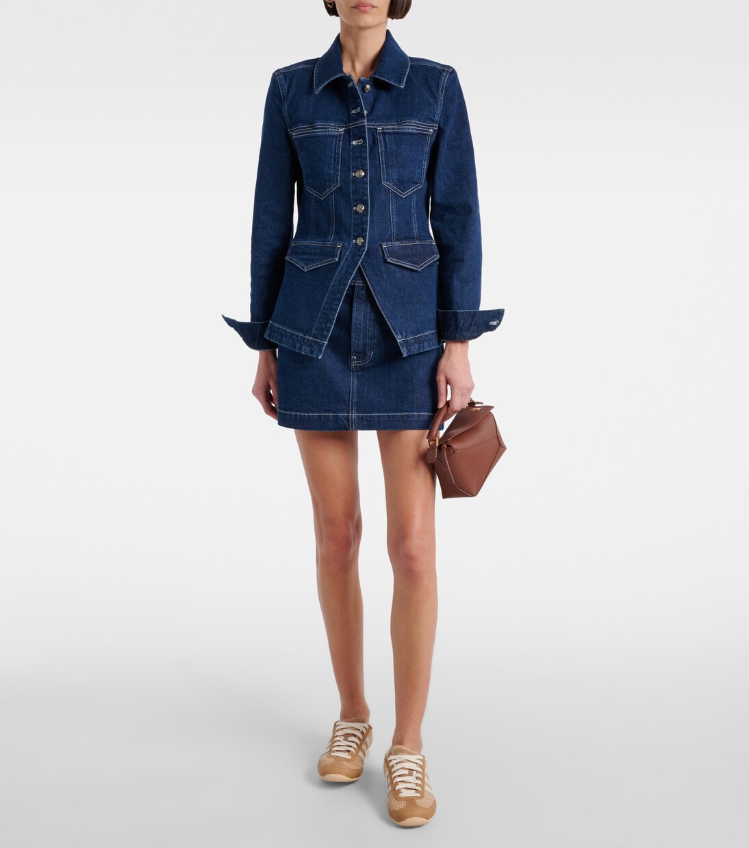 Minifalda Bowen de denim | Veronica Beard