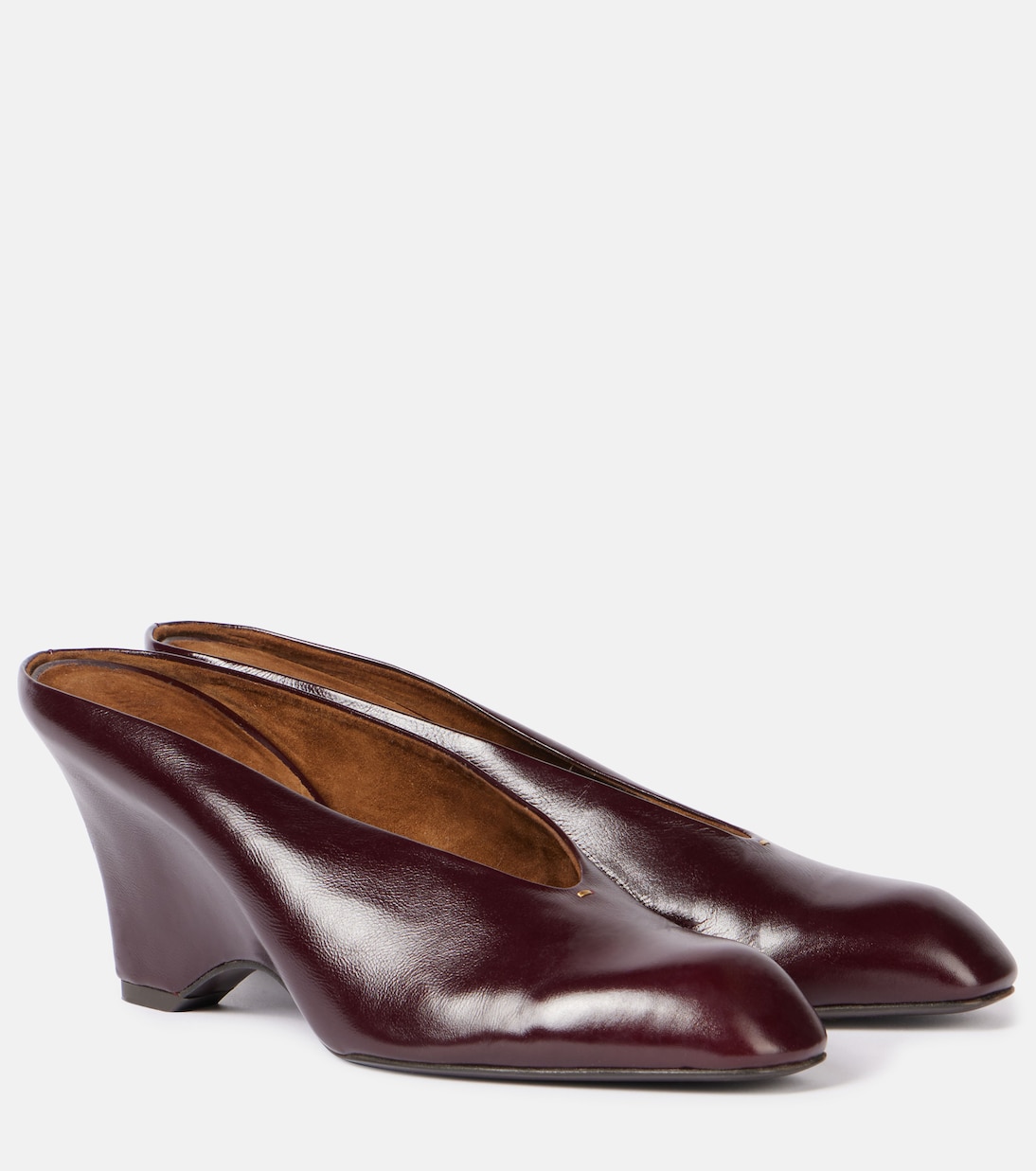 Colt 75 leather wedge mules | Khaite