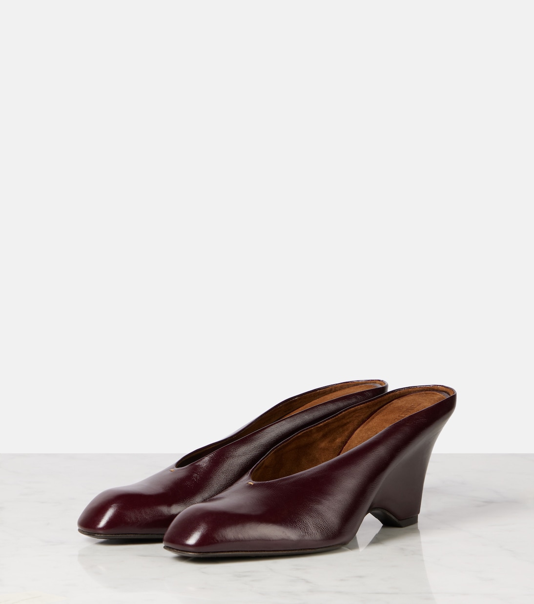 Colt 75 leather wedge mules | Khaite
