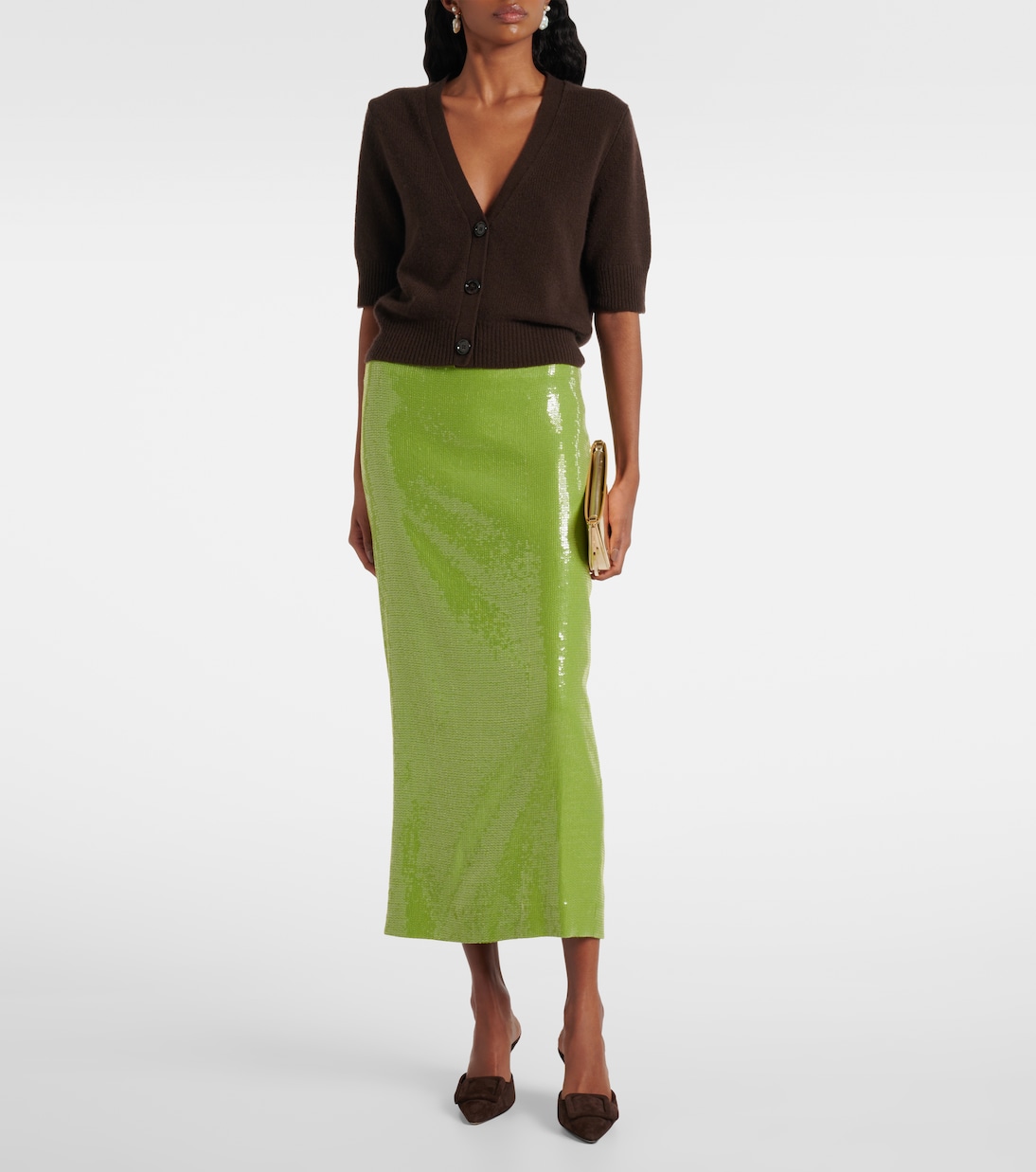 Jupe crayon à sequins | Oscar de la Renta