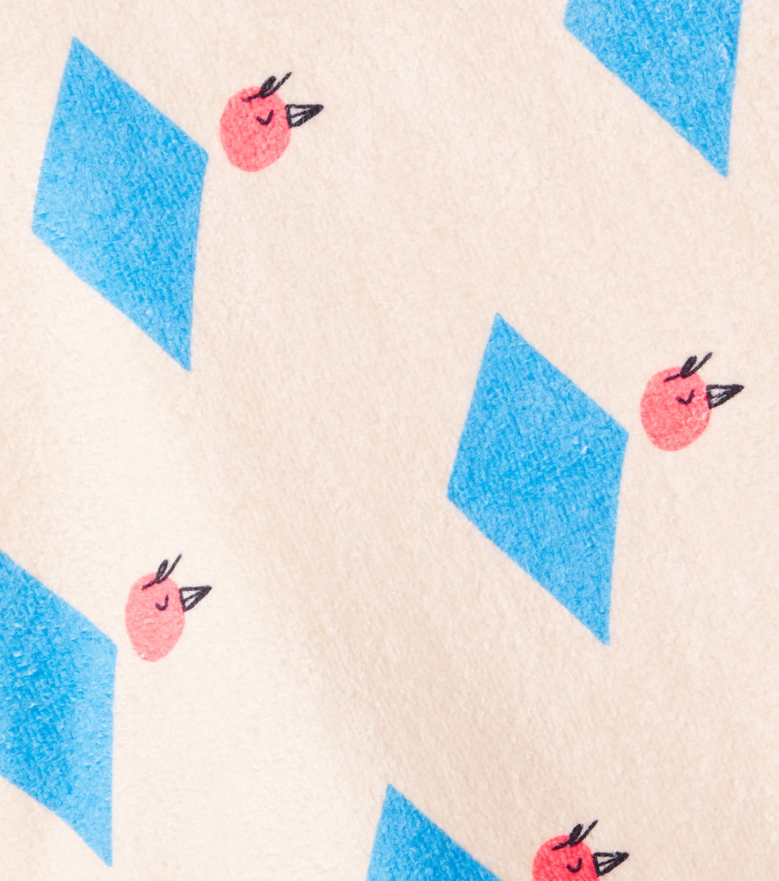 Diamond Bird printed terry poncho | Jellymallow