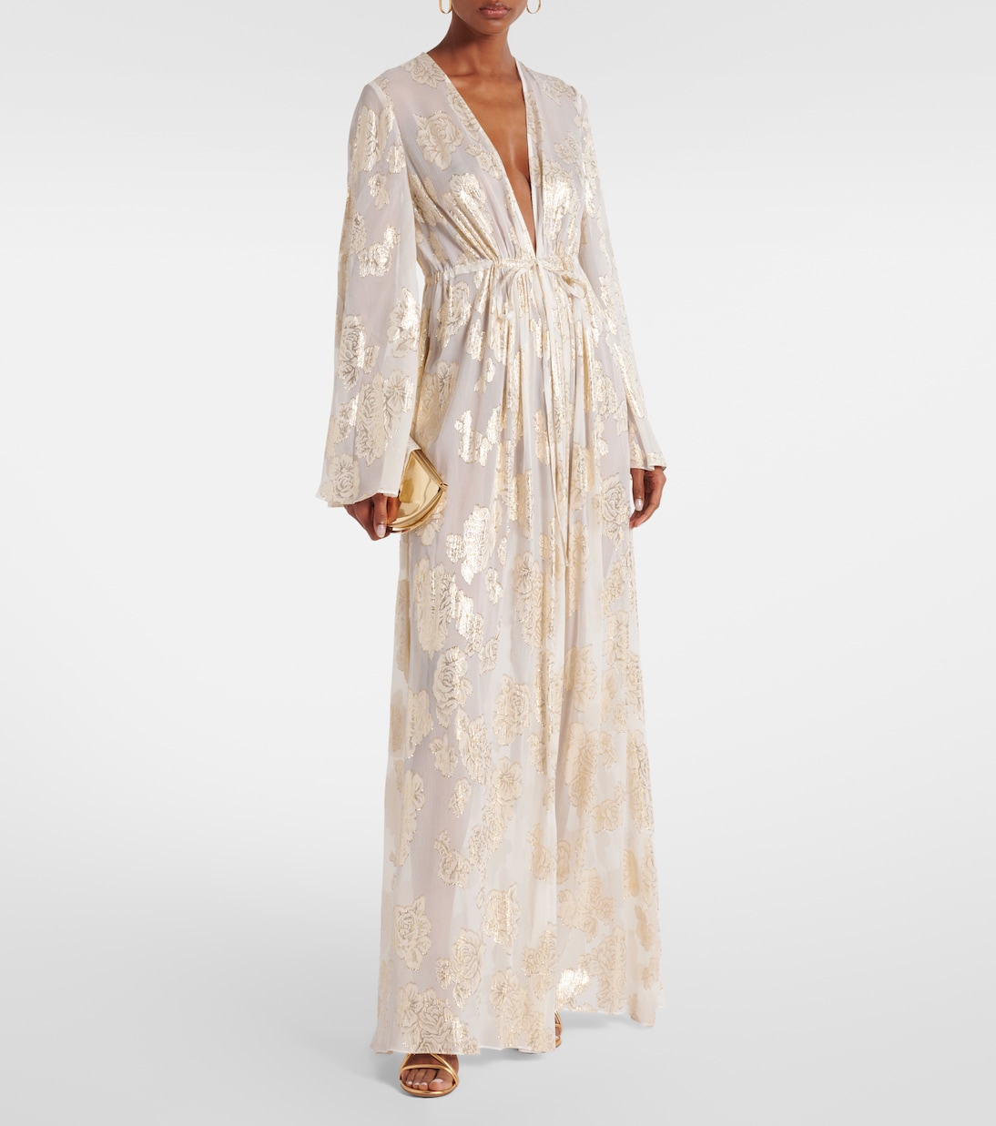 Robe longue Aurelia en soie mélangée | Alexandra Miro