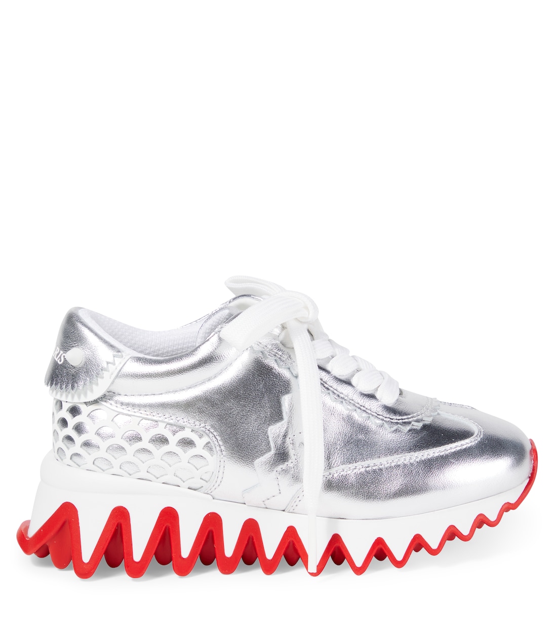 Shark metallic leather sneakers | Christian Louboutin Kids