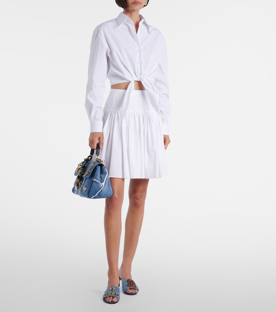 Mules en jean à cristaux | Dolce&Gabbana