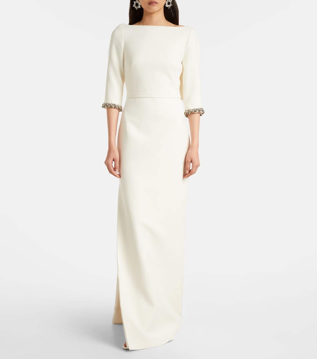 Bridal Amaris embellished crêpe gown | Safiyaa