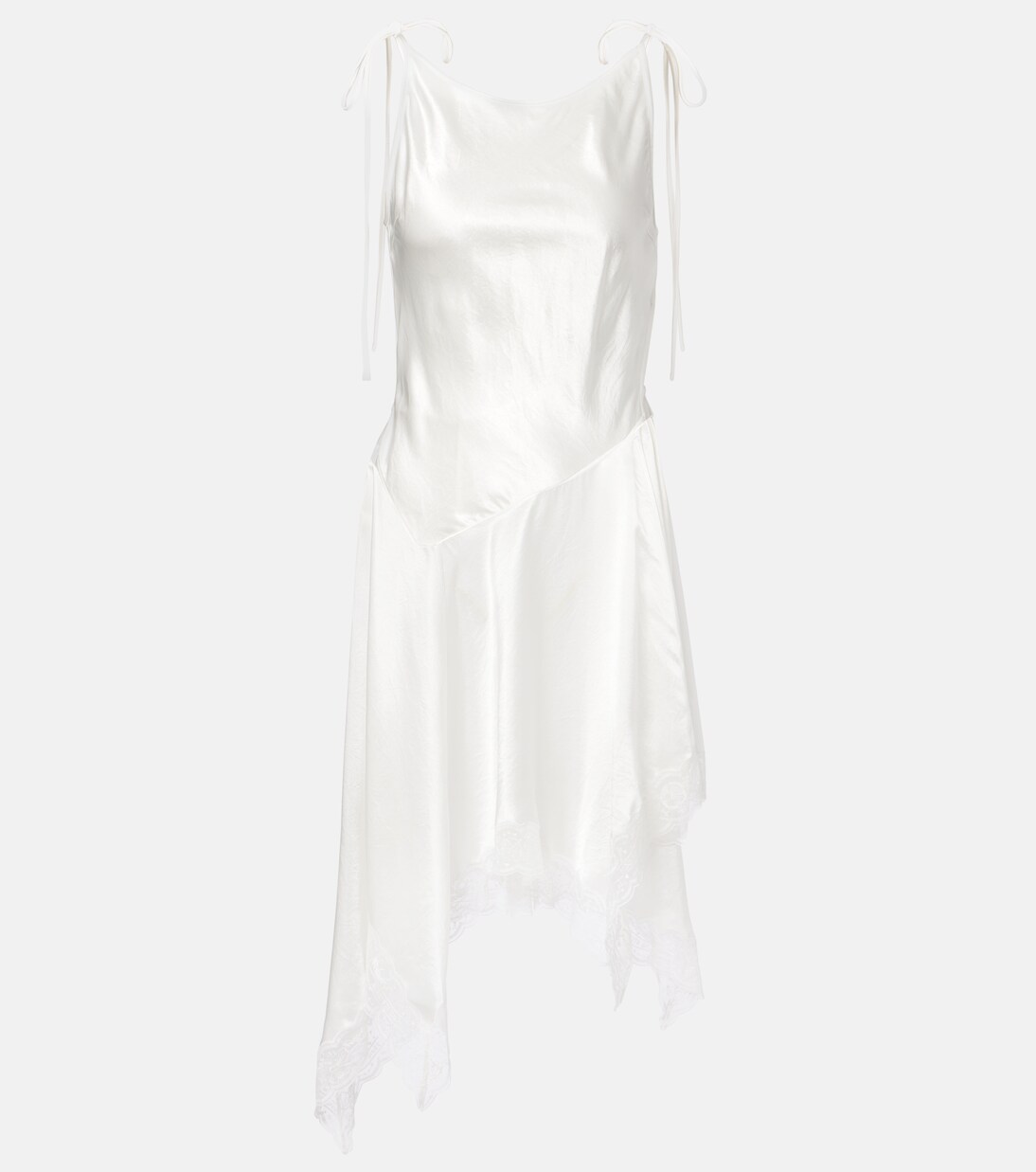 Robe midi asymétrique en satin | Acne Studios