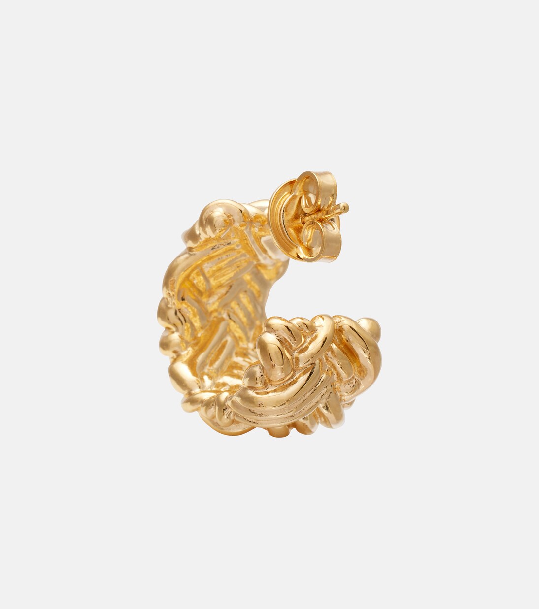 Boucles d’oreilles Intreccio Large en plaqué or | Bottega Veneta