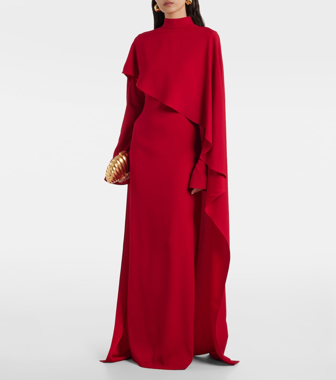 Carrington caped crêpe cady gown | Taller Marmo